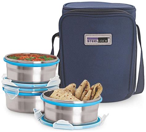 steel lock hl 1331 3 containers lunch box|Steel Lock HL.